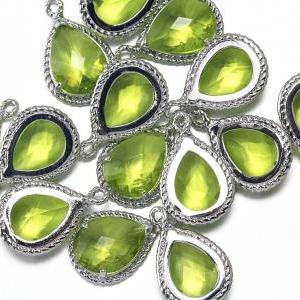 Apple Green Glass Pendant . Polished Original..