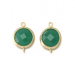 Palace Green Stone Connector . 16k Matte Gold..