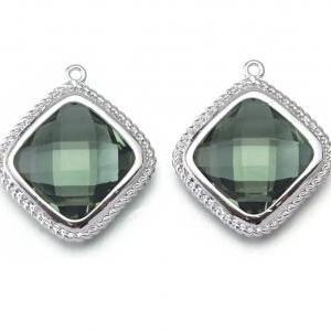 Black Diamond Glass Pendant . Polished Original..