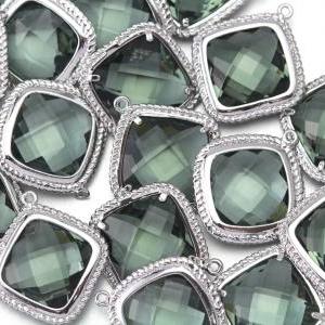 Black Diamond Glass Pendant . Polished Original..